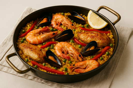Spanische Paella mit Safran